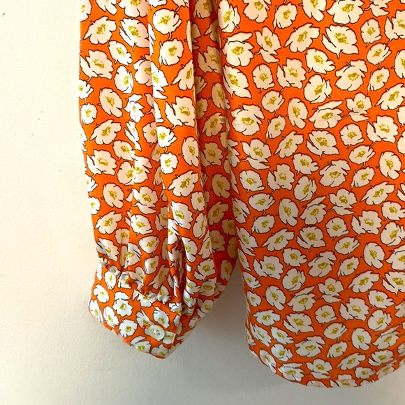 Ports 1961 Vintage Peachy Long Sleeve Floral Print Button Back Blouse 12 - Picture 4 of 6